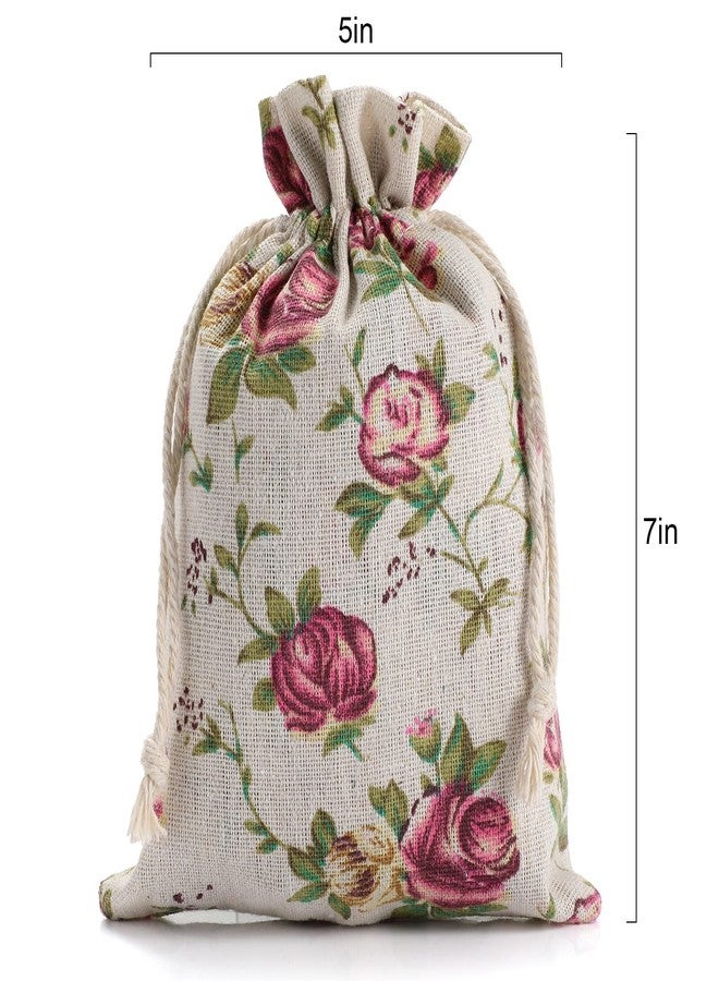 DRQ Burlap Bags with Drawstring, Rose Burlap (5 by 7 inch) Gift Bags,Party Favor Bags for Wedding Party Favors, DIY Craft, Christmas,Presents (Set of 30) - Image 4